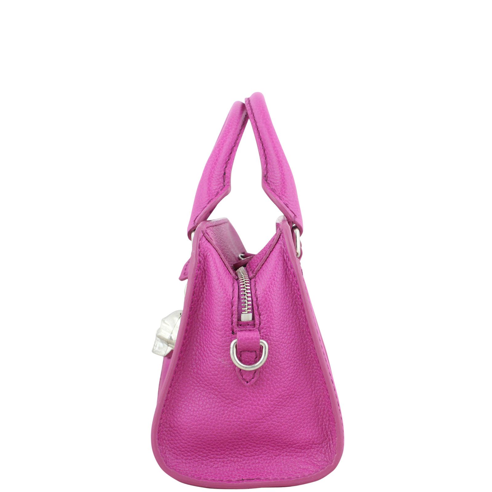 ショルダーバッグ・ポシェット ALEXANDER MCQUEEN PASTEL PINK MINI SATCHEL CROSSBODY BAG ALEXANDER MCQUEEN Pink Croc Embossed Leather SKULL LOCK Mini