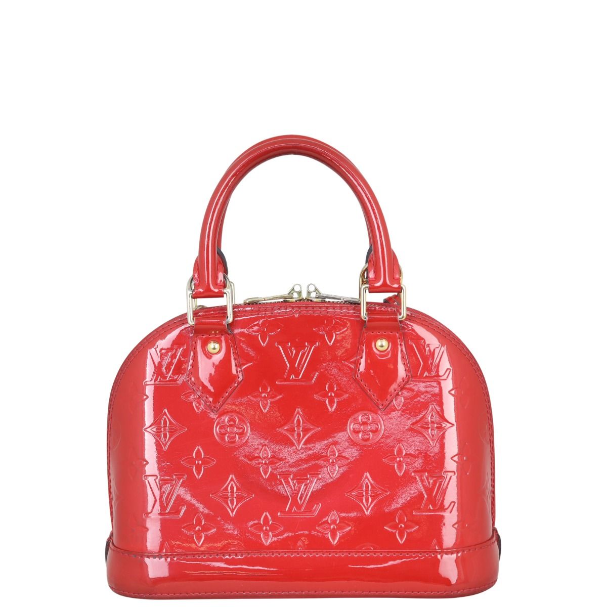 Louis Vuitton Red Monogram Vernis Mini Alma BB Crossbody Bag