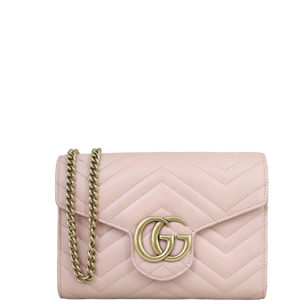 Gucci marmont matelasse wallet on 2024 chain