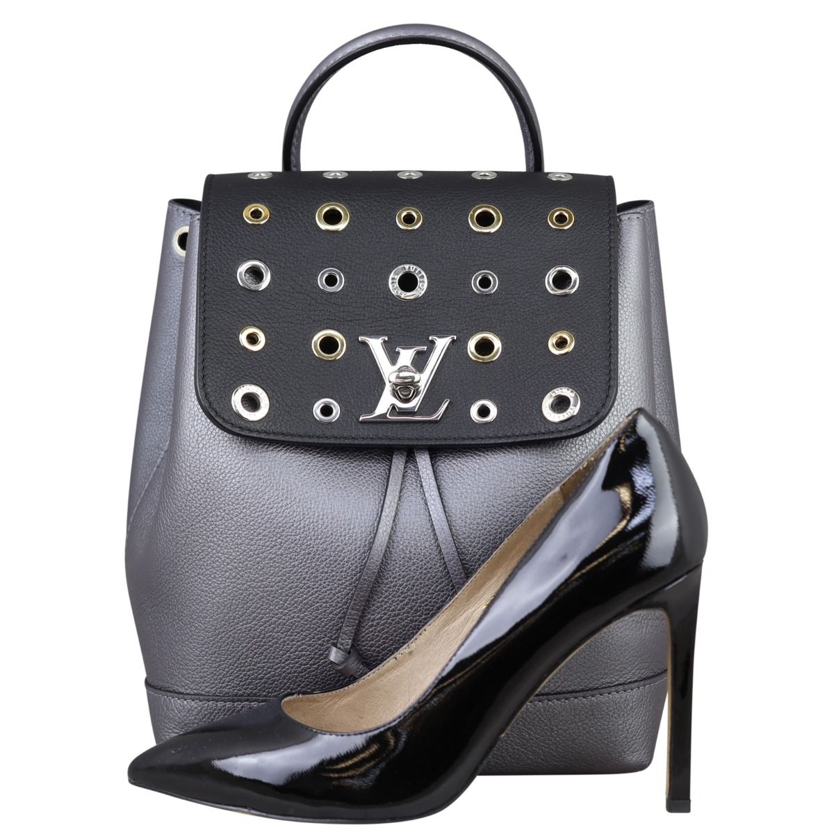 CaILouis Vuitton Lockme Backpack ブラック LOUIS VUITTON Calfskin Lockme Backpack Black 183200