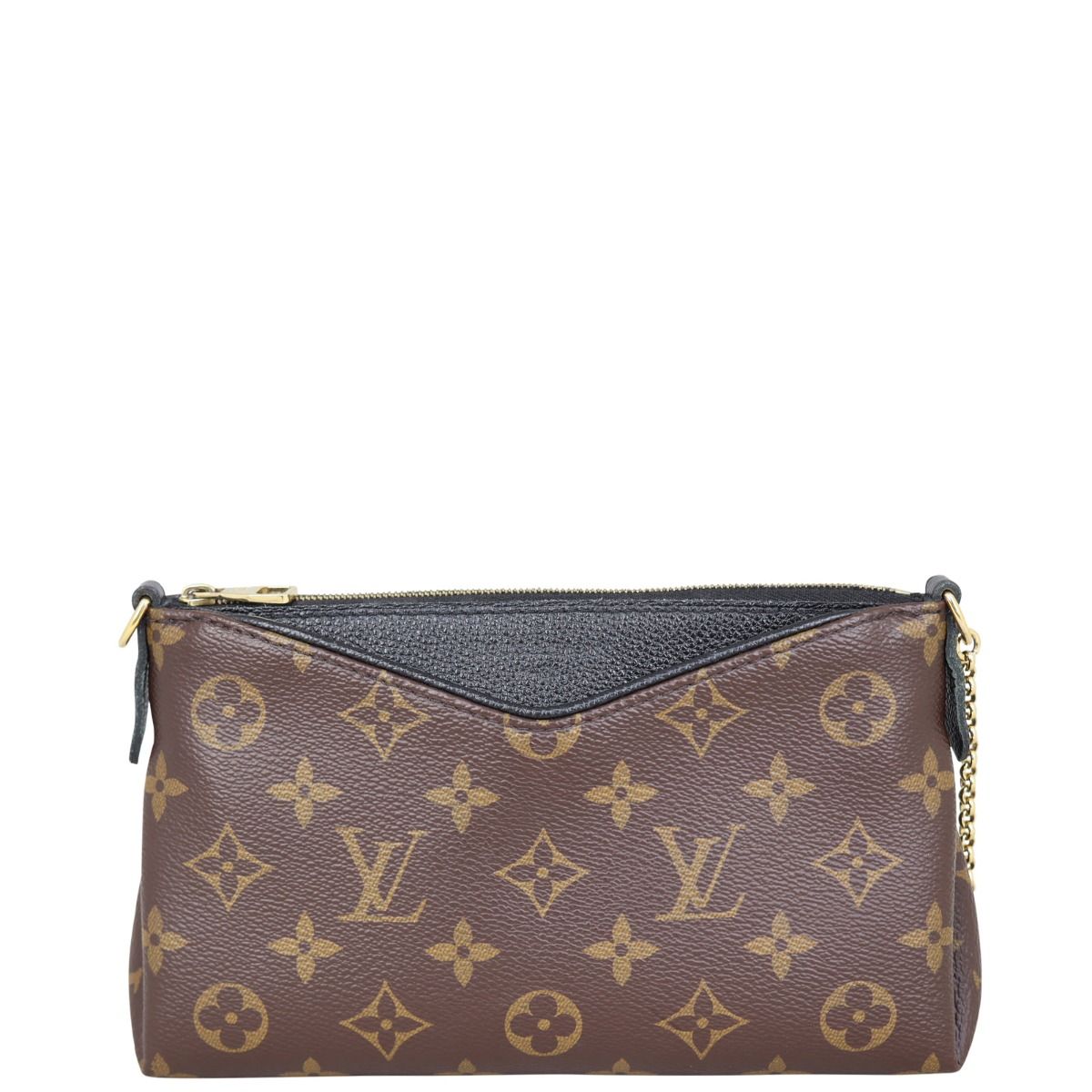 Louis Vuitton Pallas Clutch with Chain Monogram Noir