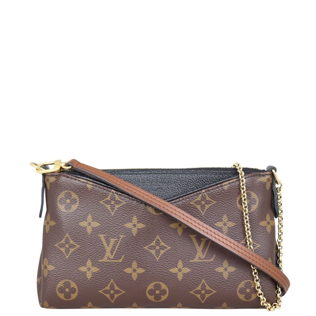 Louis Vuitton Pallas Clutch with Chain Monogram Noir