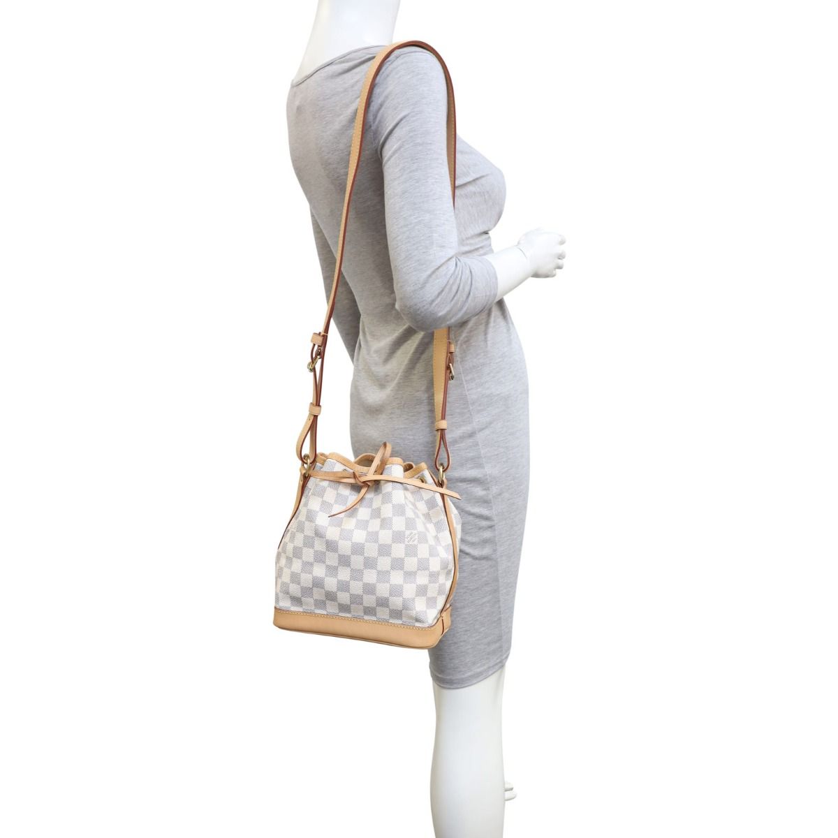 Louis Vuitton Damier Azur Noe Bb White ref.622698 - Joli Closet