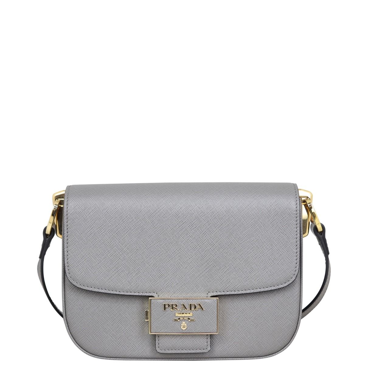 Prada Saffiano Embleme Shoulder Bag