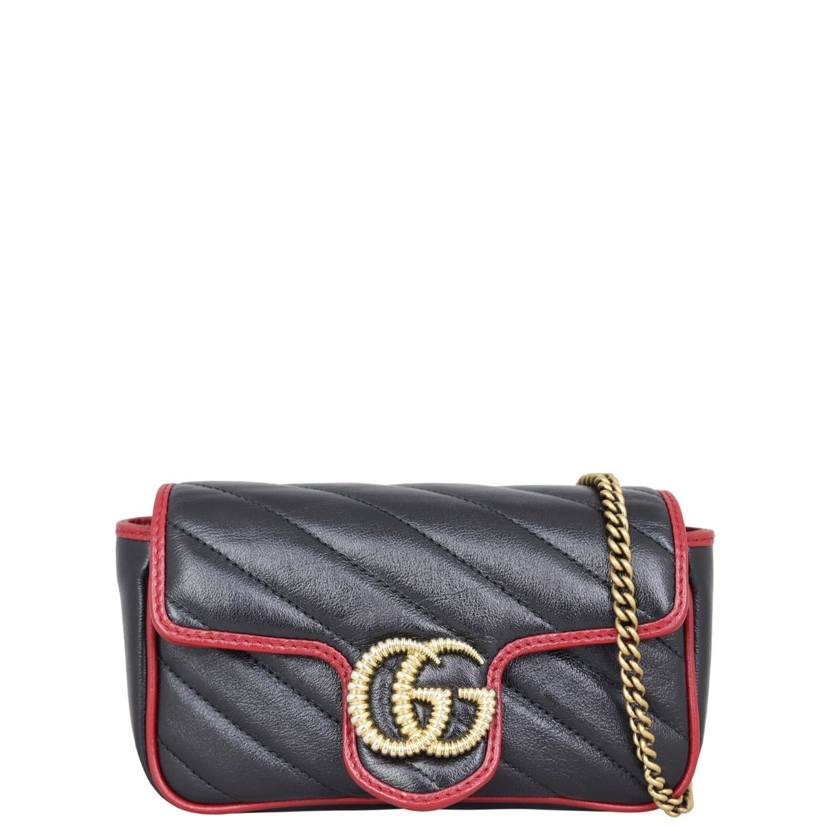 Gucci marmont sale black and red