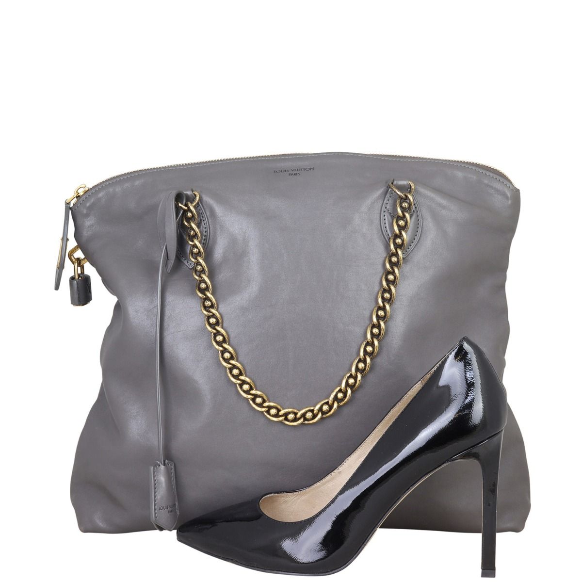 Louis Vuitton Cuir Boudoir Lockit Chain Shoulder Bag