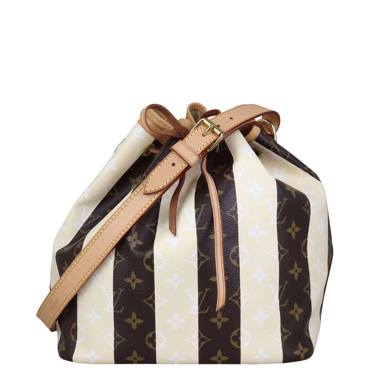 Louis Vuitton Stripe Monogram Rayures Petit Noe Drawstring Bucket