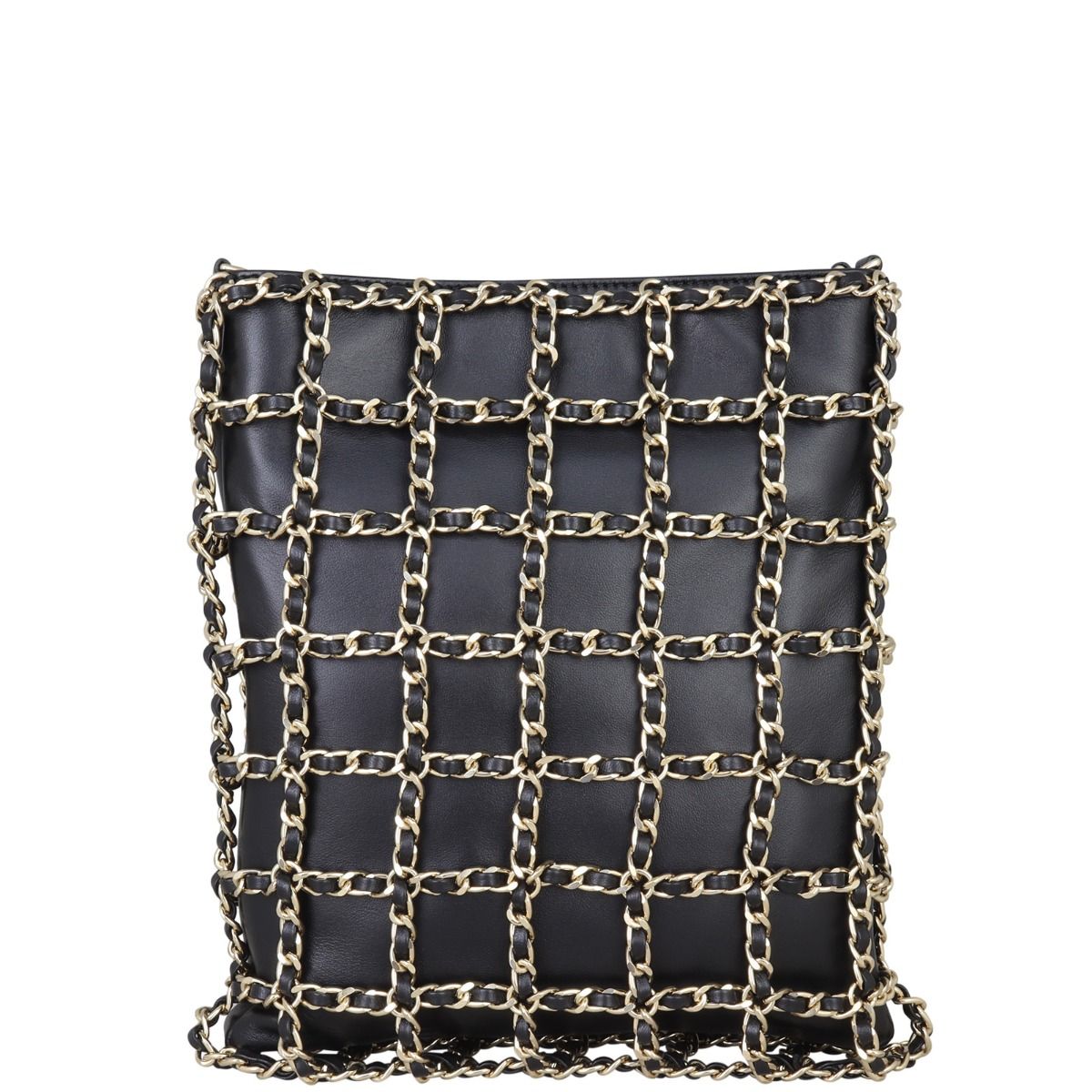 Chanel Lambskin Chain Net Shoulder Bag