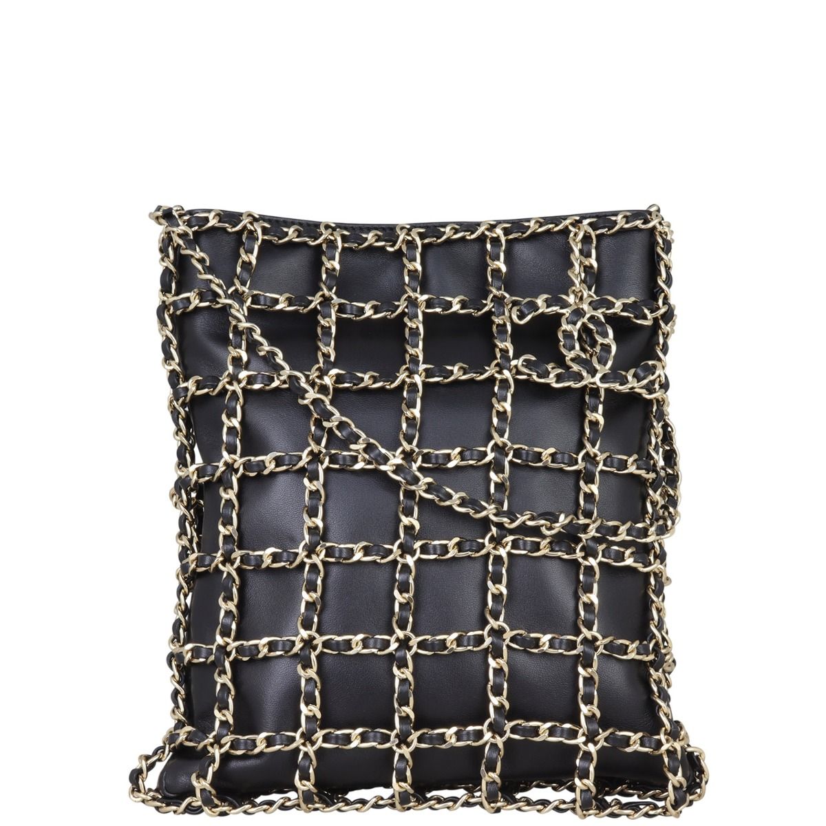 Chanel Lambskin Chain Net Shoulder Bag