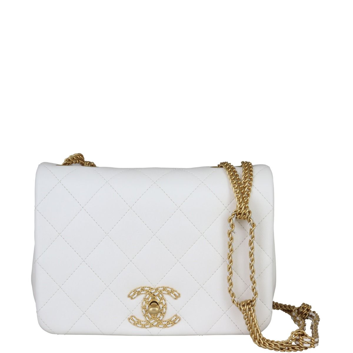 Chanel white hotsell chain bag