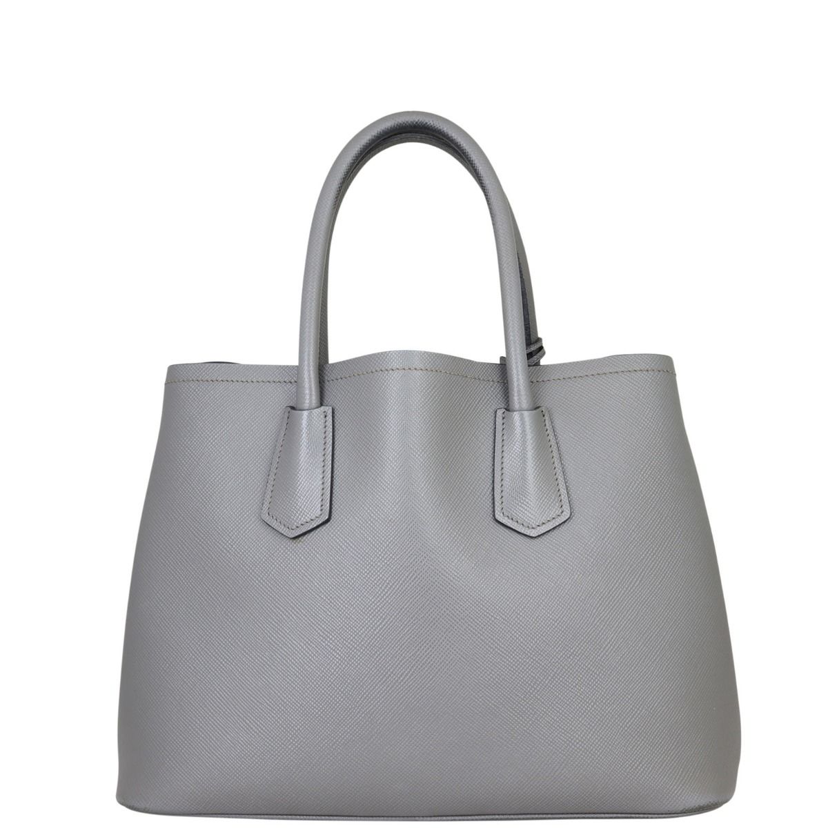 Prada double bag grey clearance
