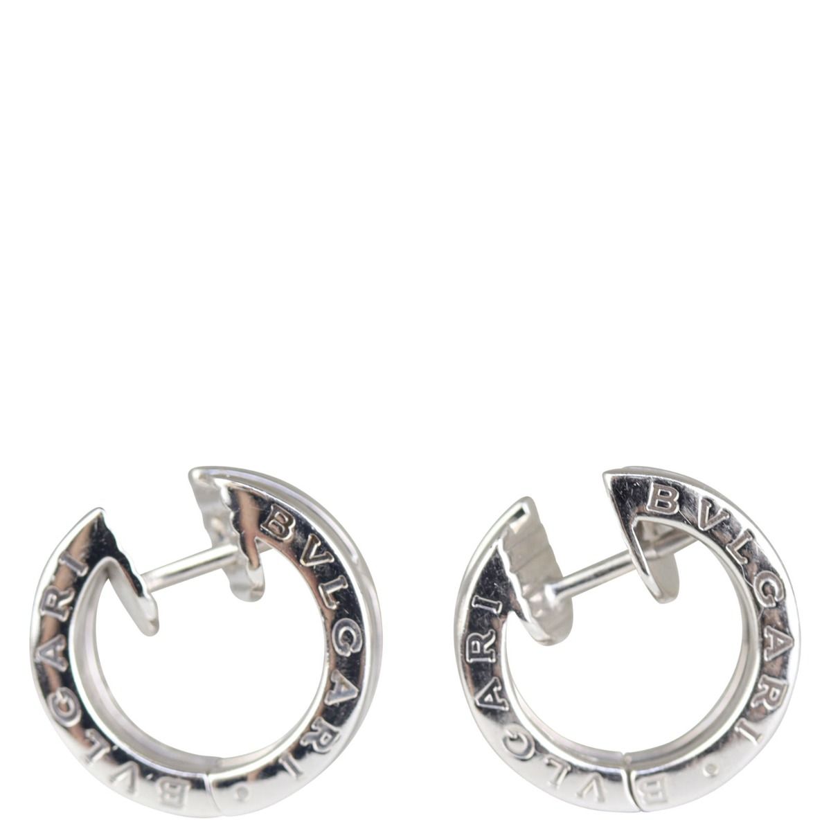 Bvlgari B.Zero1 18k White Gold Hoop Earrings