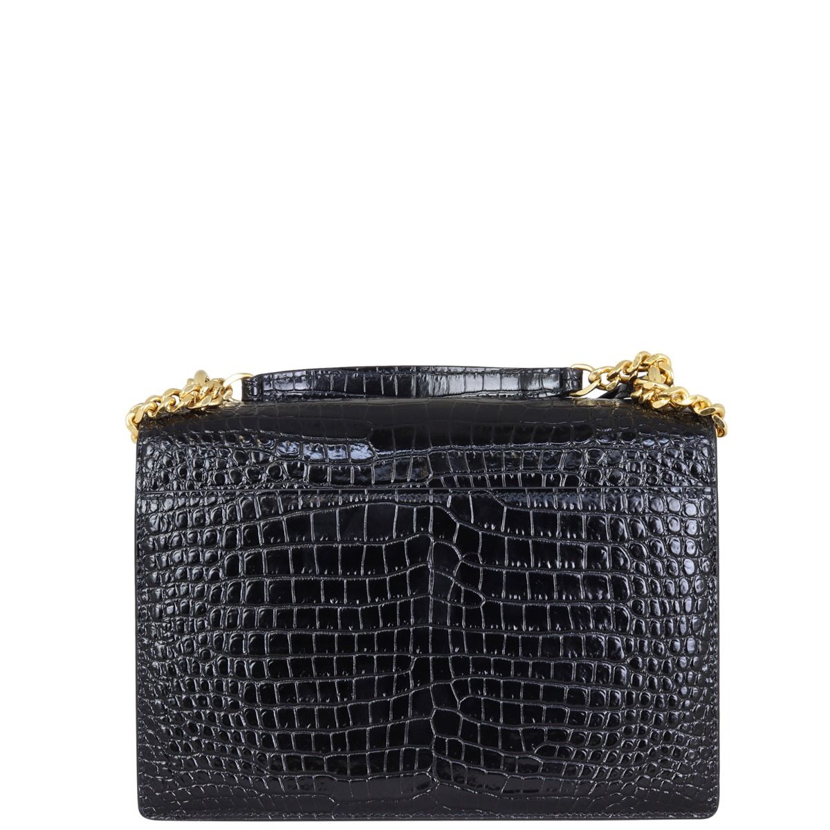Ysl sunset medium croc black sale