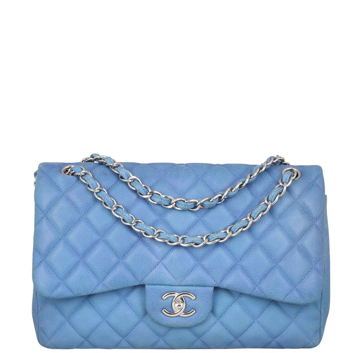 Chanel Classic Double Flap Jumbo Blue