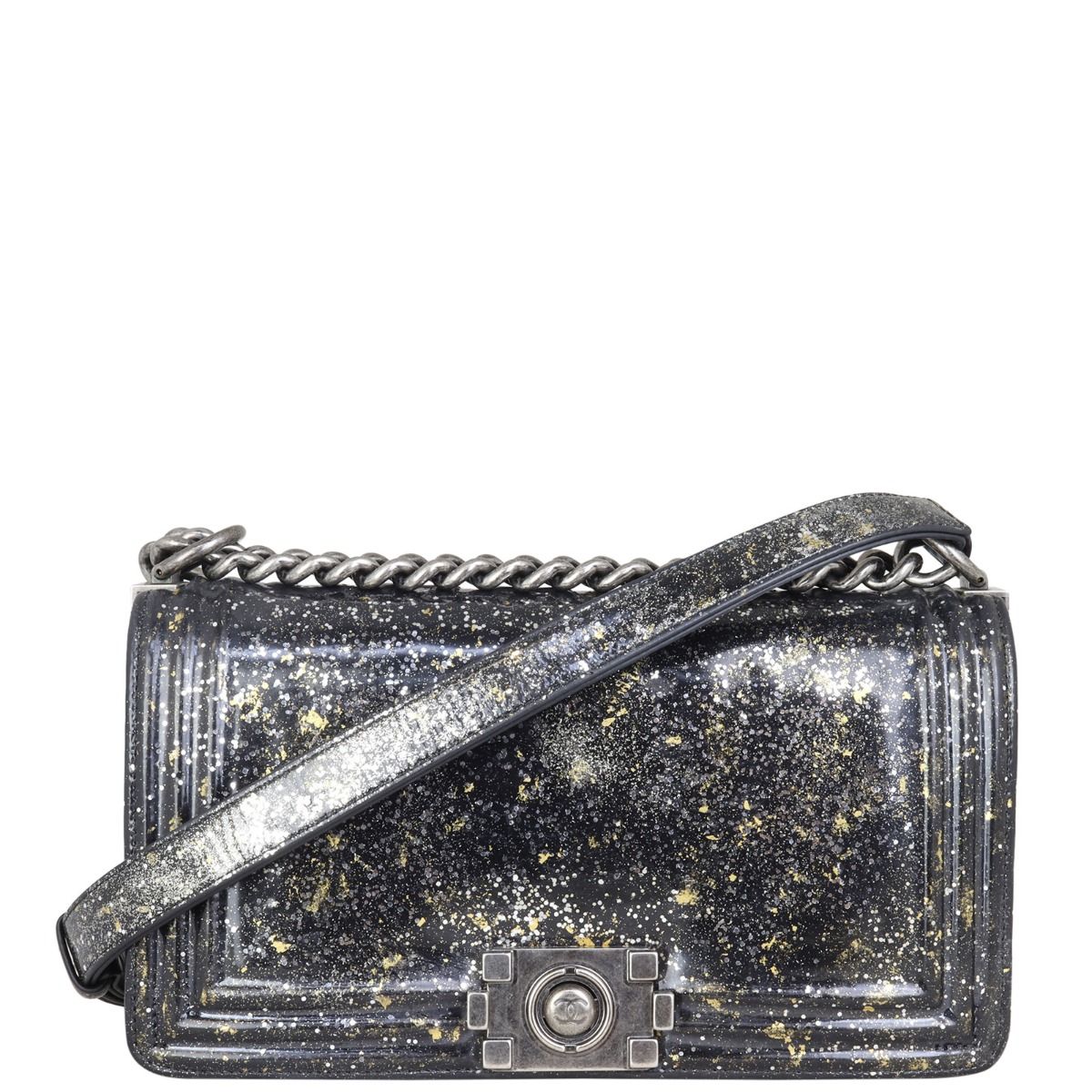 Chanel Boy Old Medium Crystal Glitter