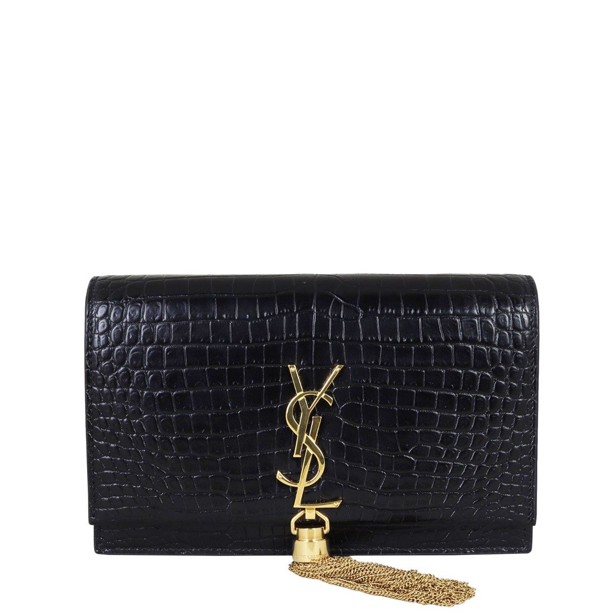 Ysl croc sales embossed wallet