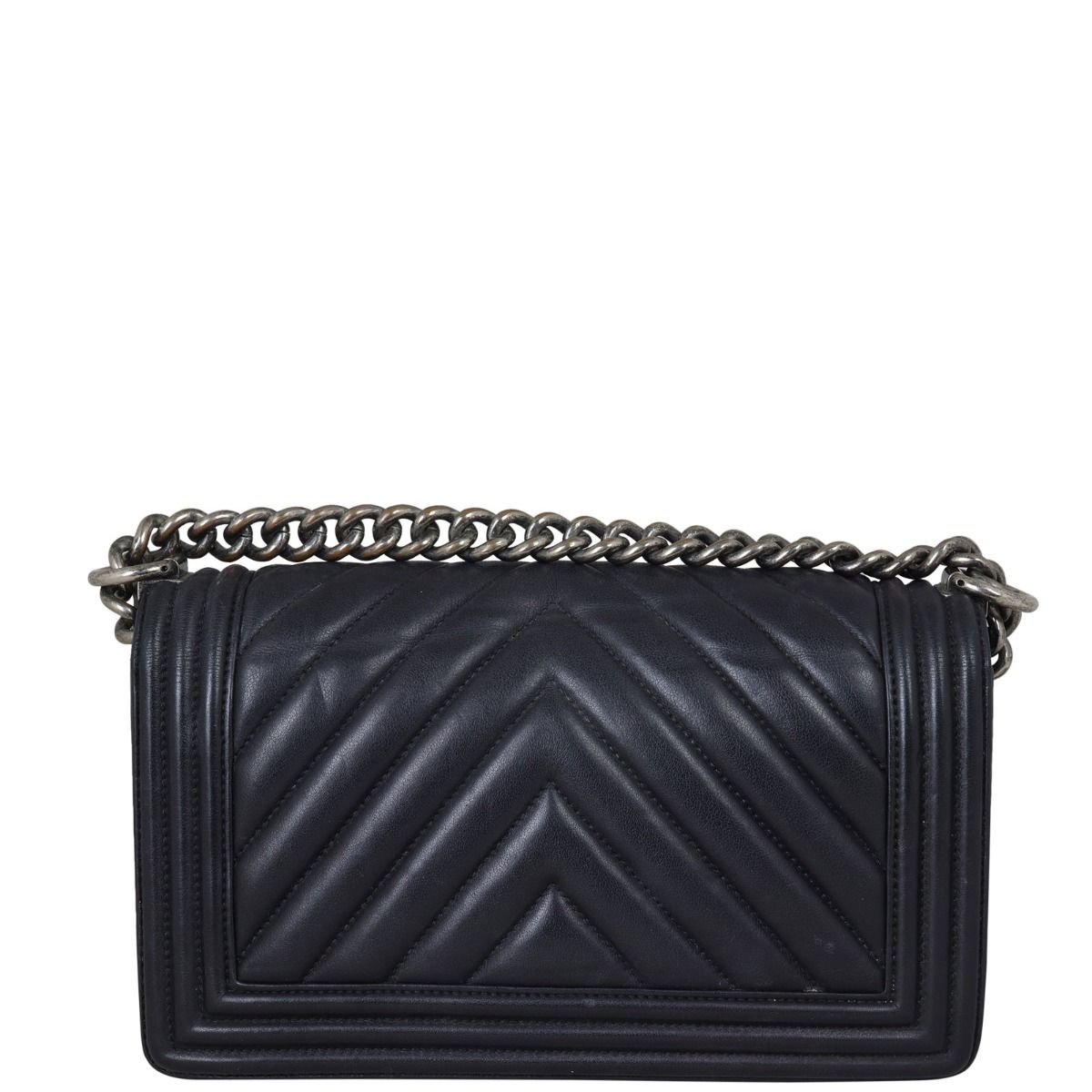 Chanel Boy Chevron Old Medium Black
