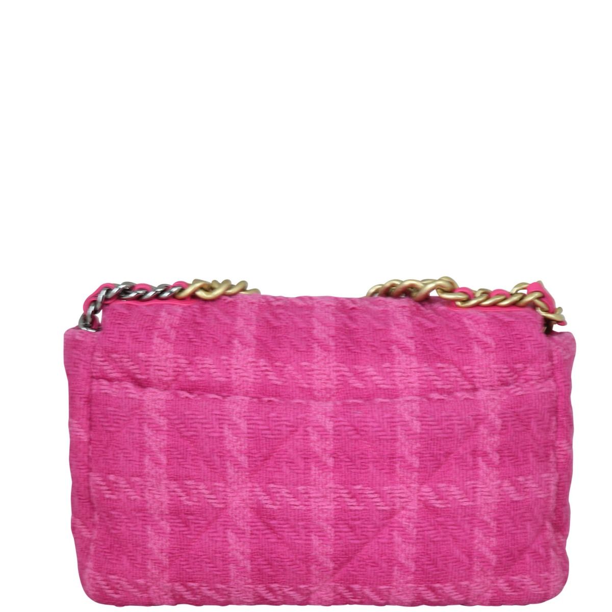 Chanel 19 Tweed Flap Bag Large