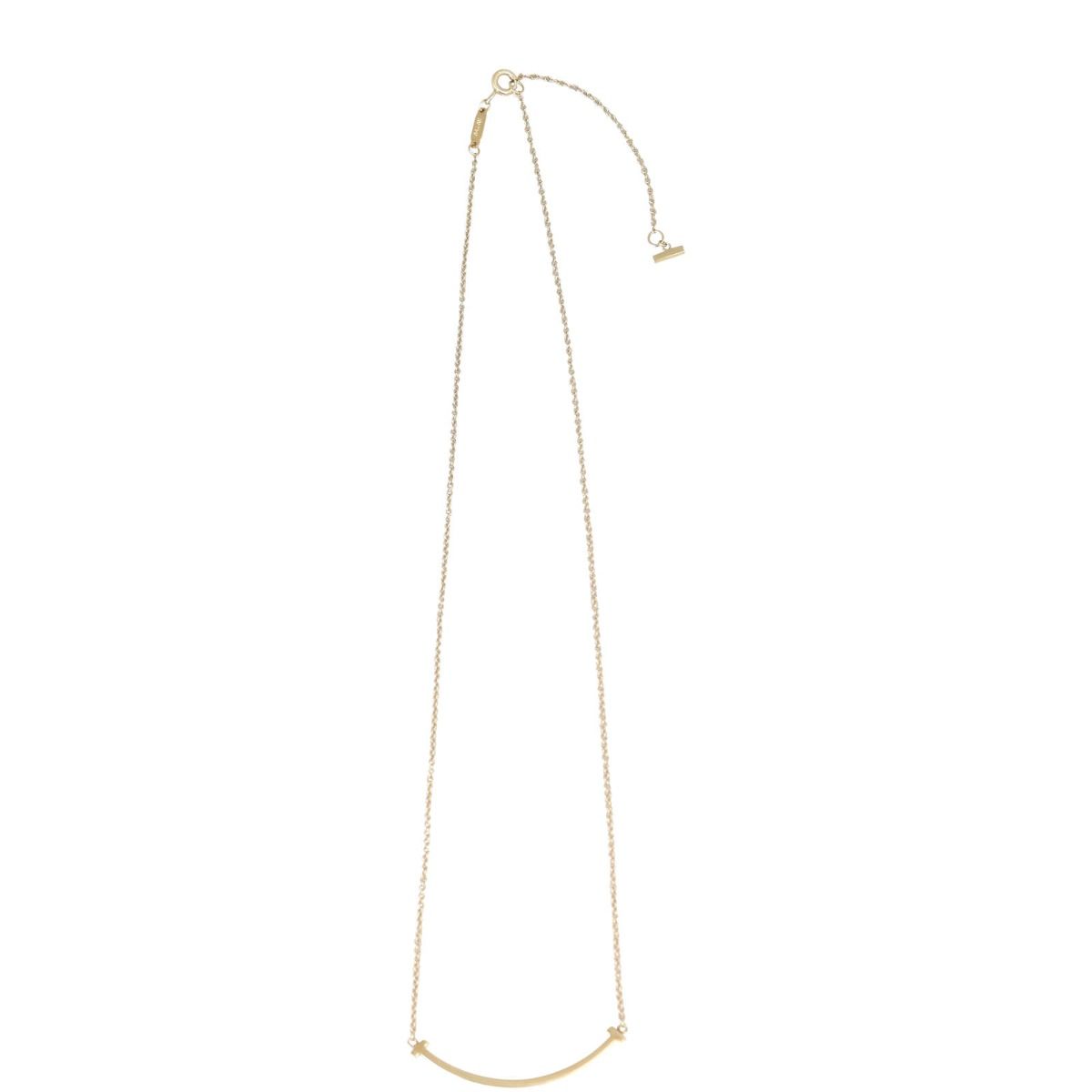 Tiffany Co T Smile Pendant Small 18k Yellow Gold