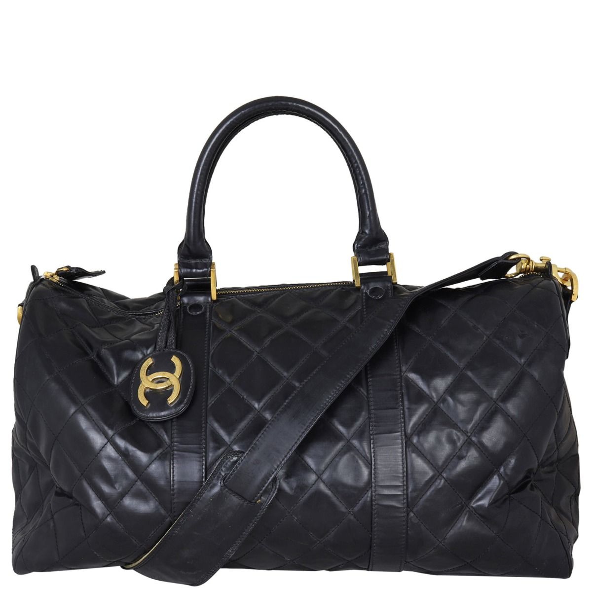 Chanel quilted hotsell duffle bag