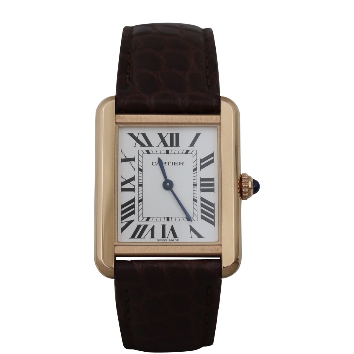 Cartier tank solo small leather strap sales