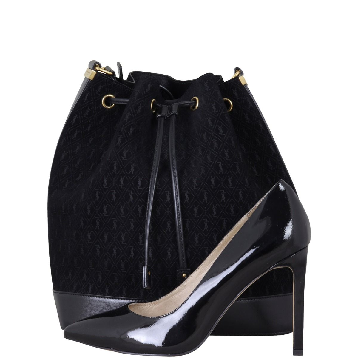 Saint Laurent All Over Bucket Bag Monogram