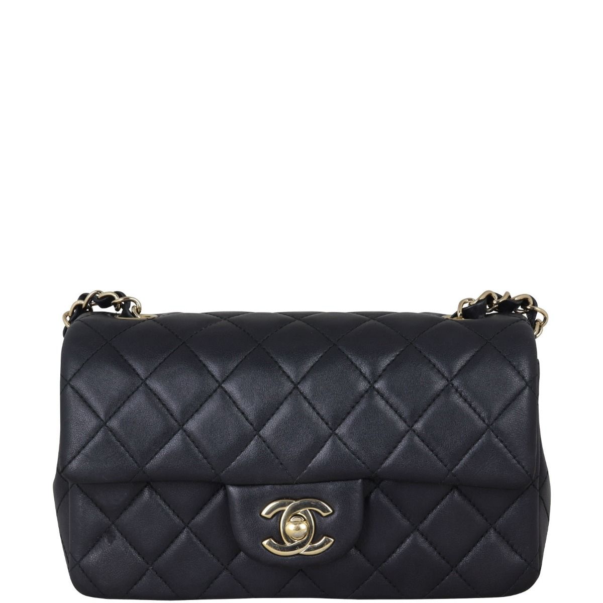 Chanel Classic Flap Mini Rectangular Bag Black GHW