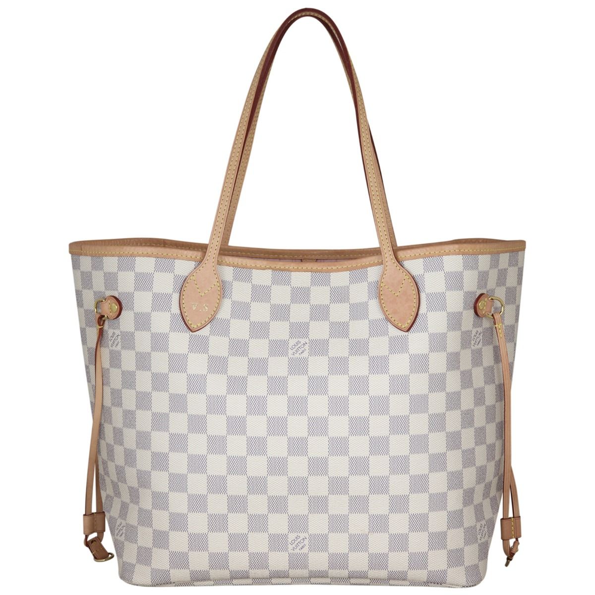 Louis vuitton neverfull mm damier azur rose ballerine discount