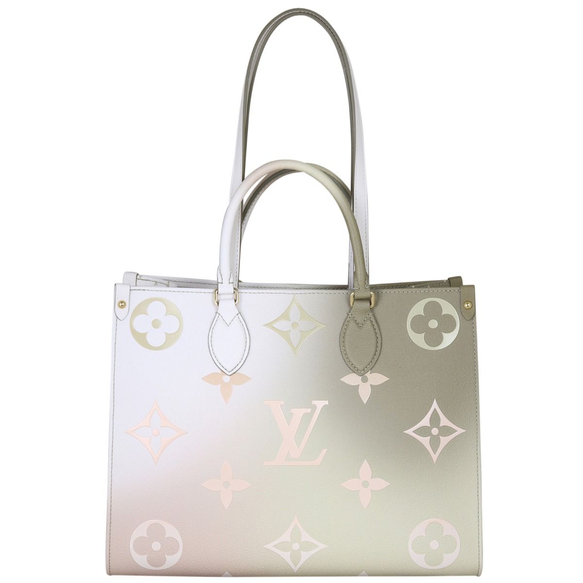 Louis Vuitton Onthego MM Sunset Kaki in Coated Canvas with Gold