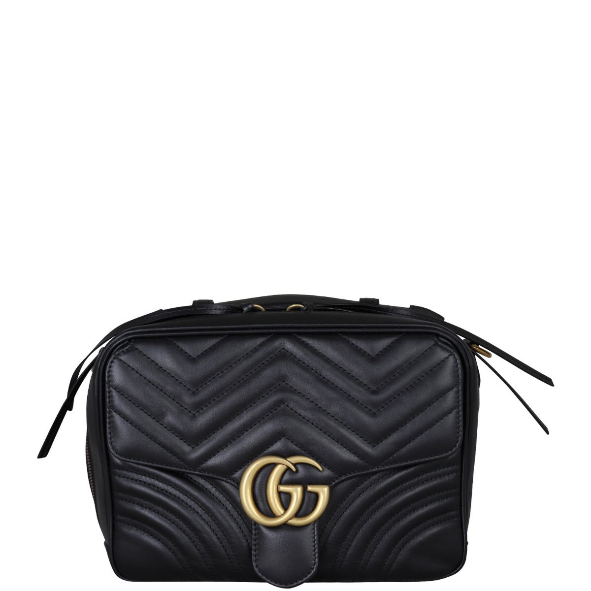 Gucci GG Marmont Zip Around Top Handle Camera Bag Small