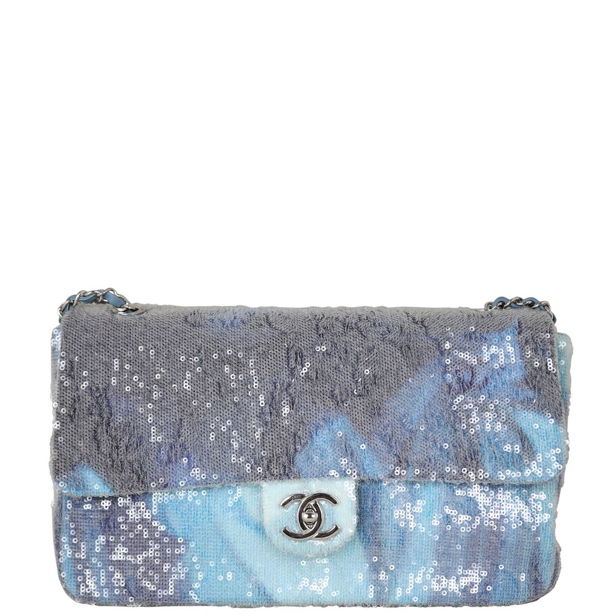 Chanel Classic Single Flap Large Sequin Waterfalls