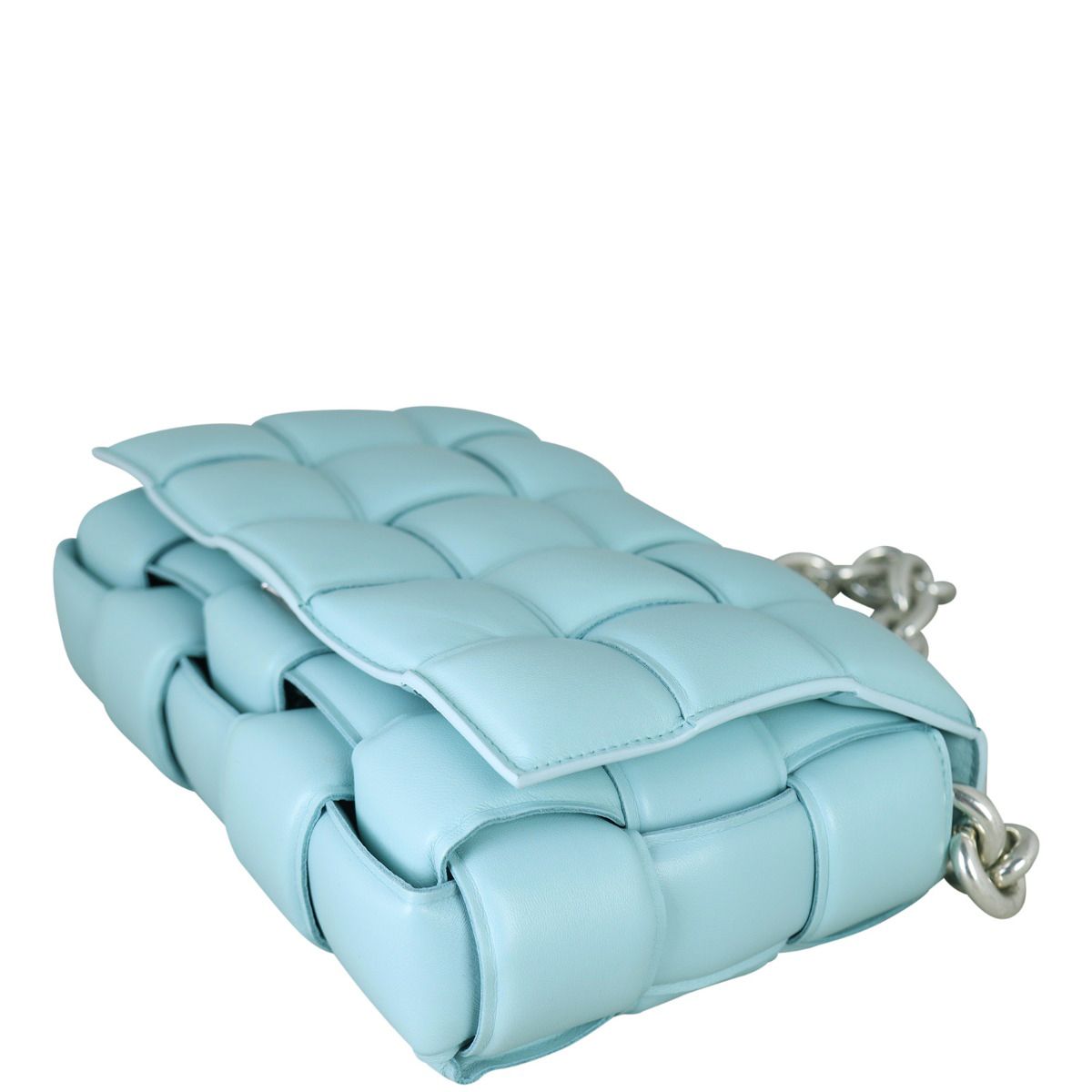 veneta padded cassette bag bottega veneta baby blue bag