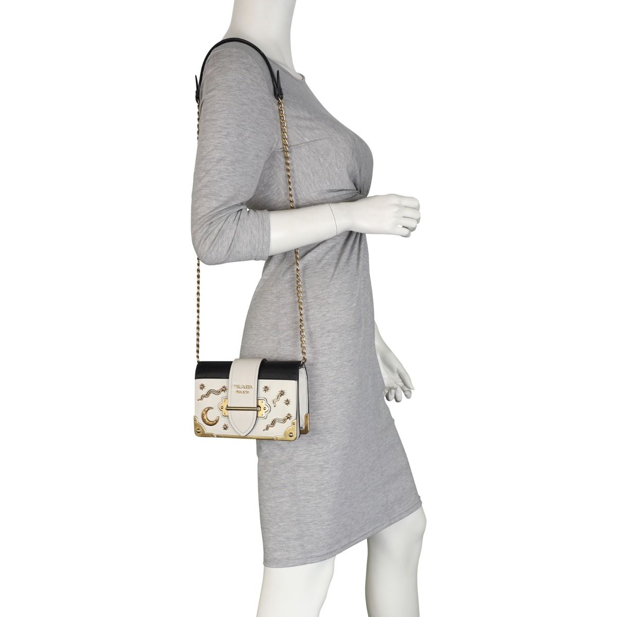 Prada white cahier bag 2025