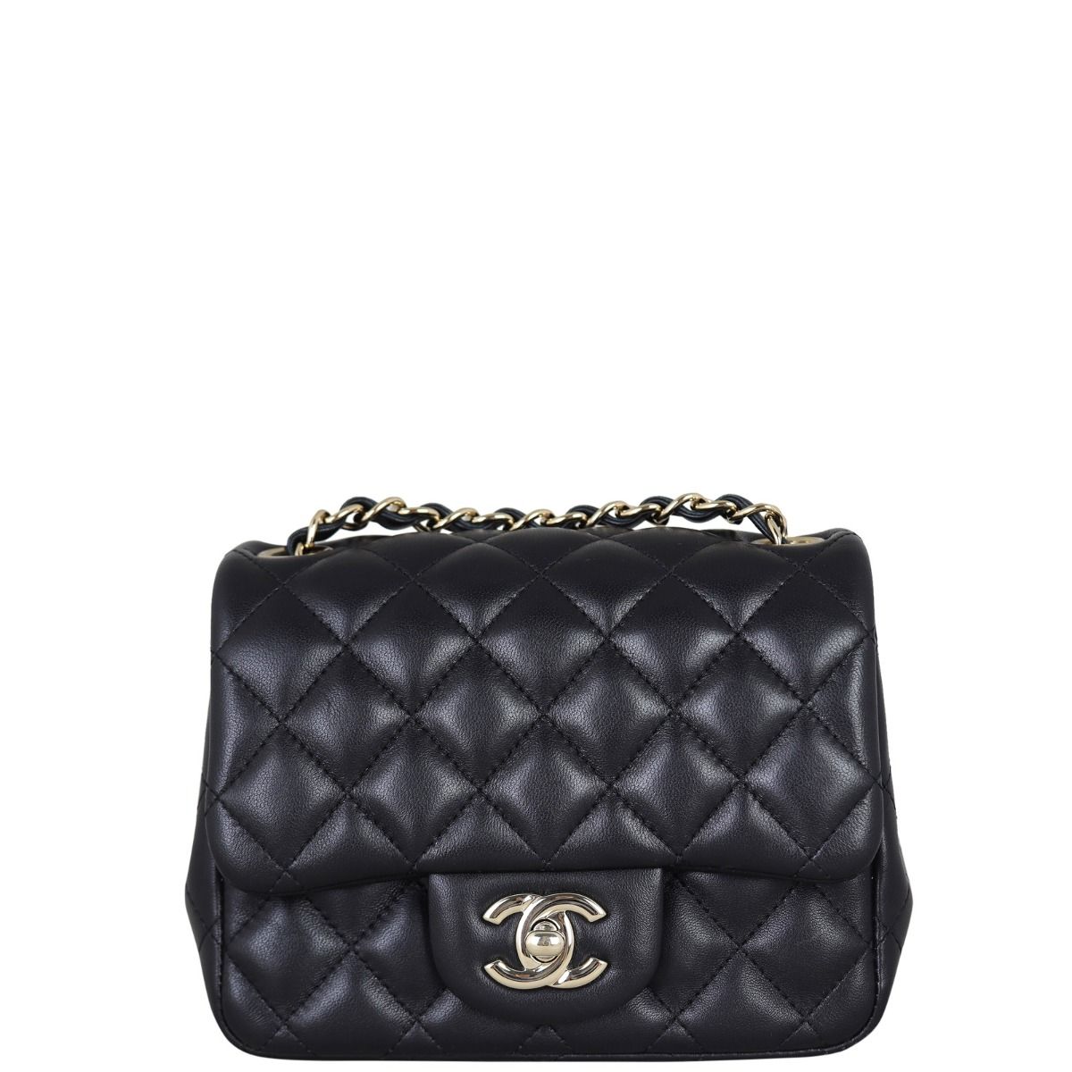 Chanel Classic Flap Mini Square Black Lambskin GHW