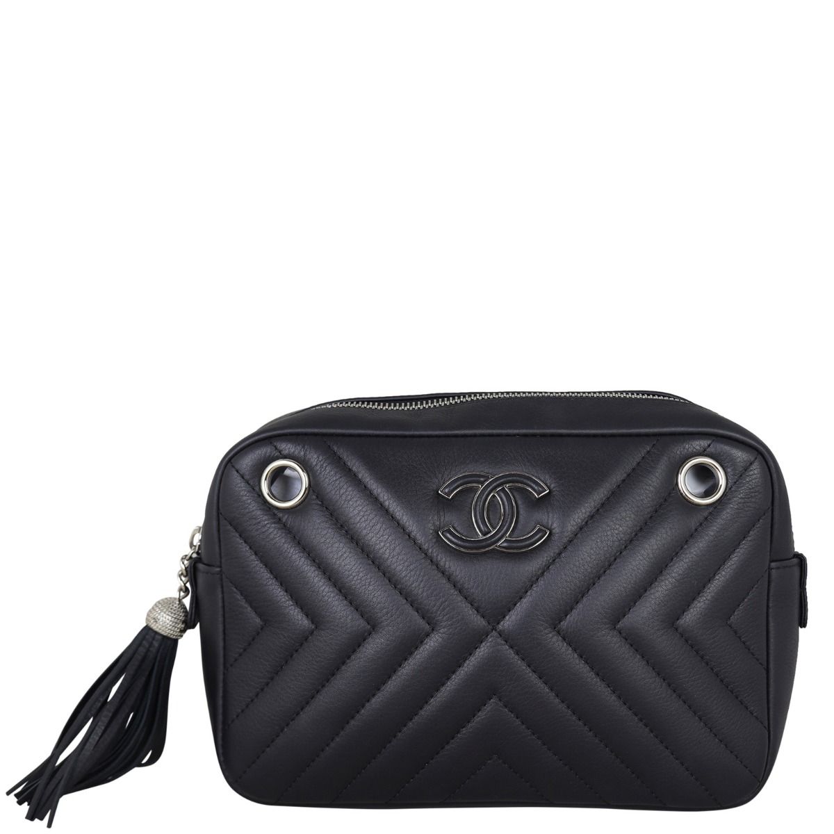 Chanel Diagonal Chevron Camera Bag