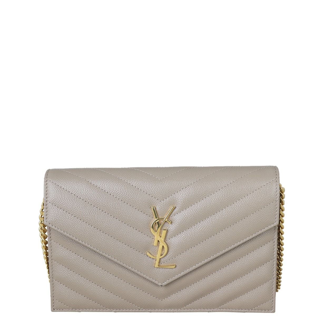 クラッチバッグ Saint Laurent Envelope Cassandre chain wallet CASSANDRE ENVELOPE CHAIN WALLET IN LAMBSKIN | Saint Laurent