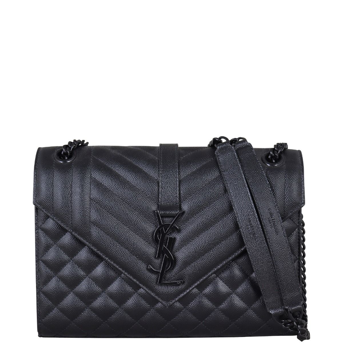 Saint laurent medium monogram matelassé leather wristlet cheap