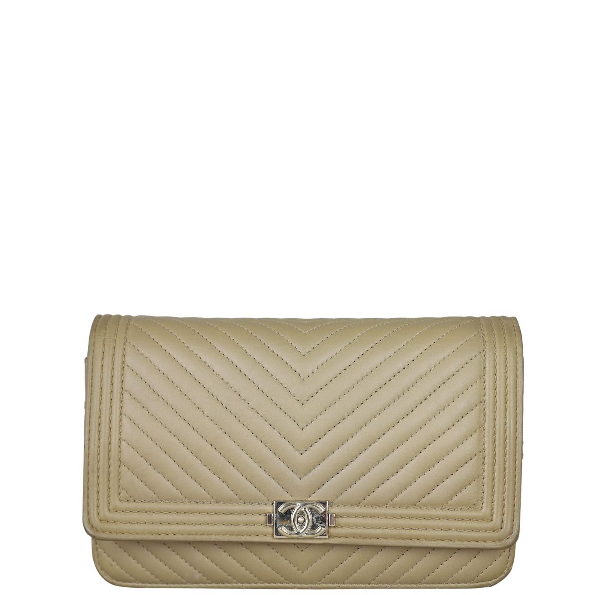 【BOY CHANEL】大人エレガント！ウォレットオンチェイン Boy chanel wallet on chain - Grained shiny calfskin & gold