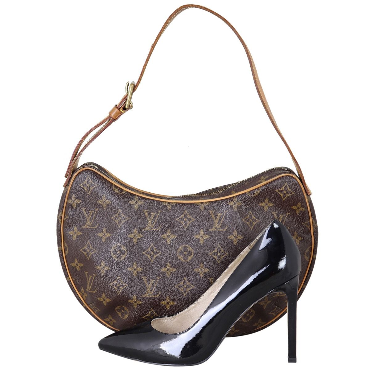 Brown Louis Vuitton Monogram Croissant MM Shoulder Bag
