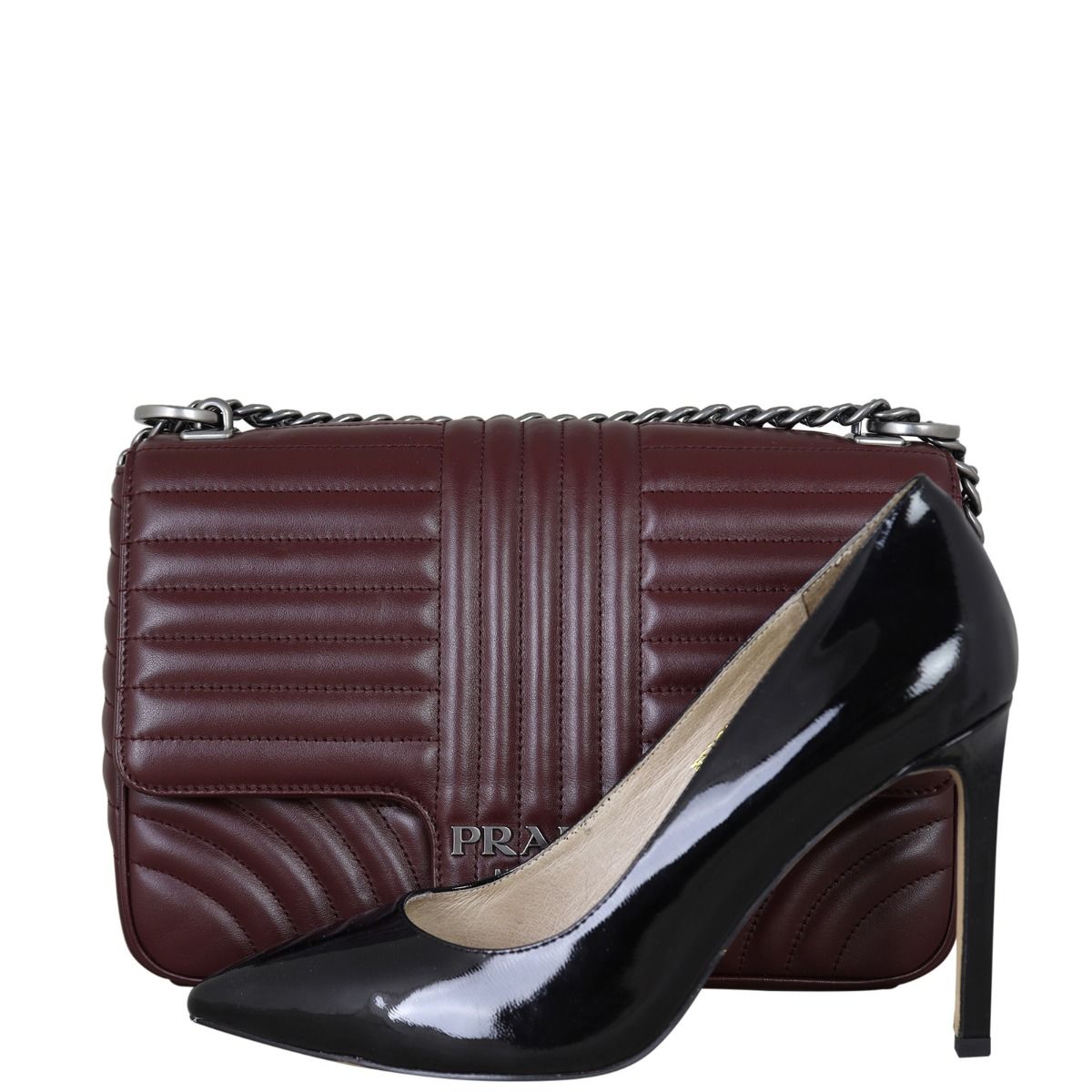 Prada Diagramme Shoulder Bag Large
