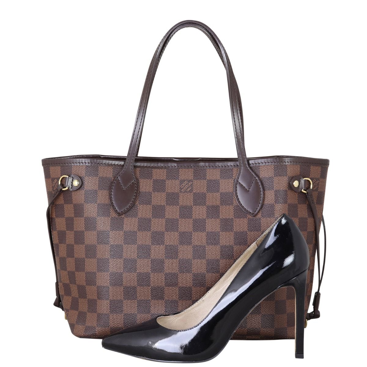 LOUIS VUITTON Damier Ebene Neverfull MM Brown Tote Bag-US