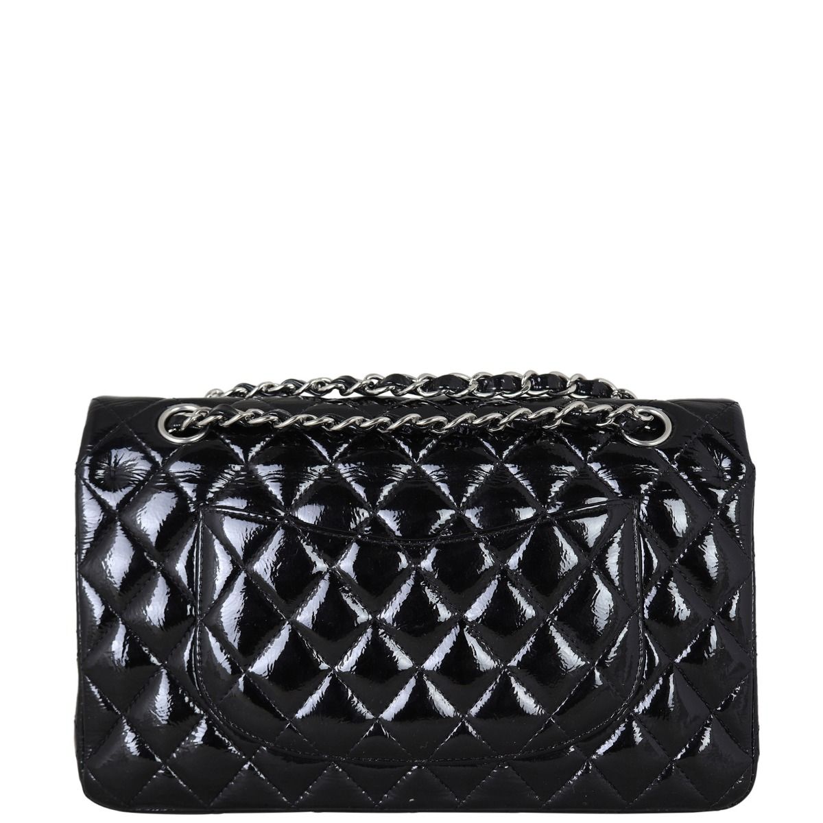 Chanel patent medium flap outlet