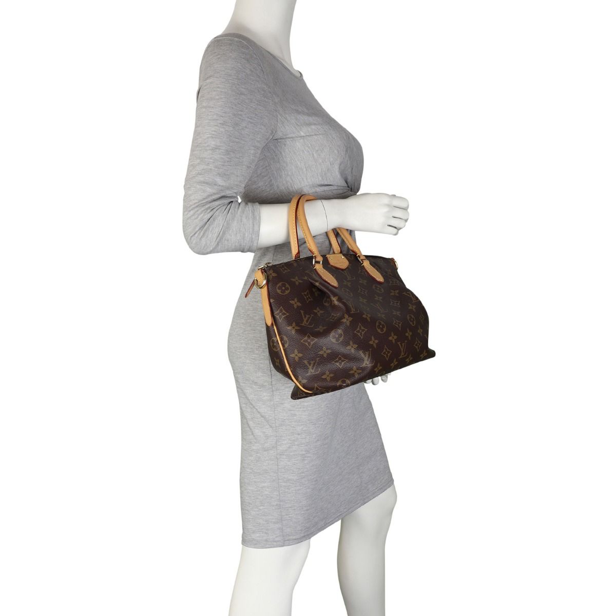 LOUIS VUITTON Monogram Turenne PM Tote Handbag with Shoulder Strap - GHW