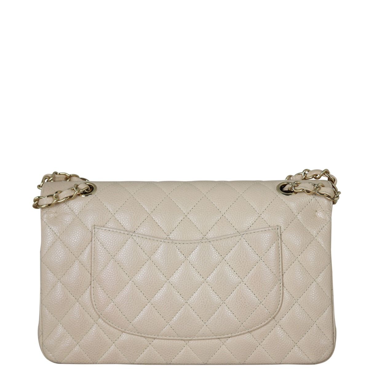 Chanel classic flap bag caviar medium beige hot sale