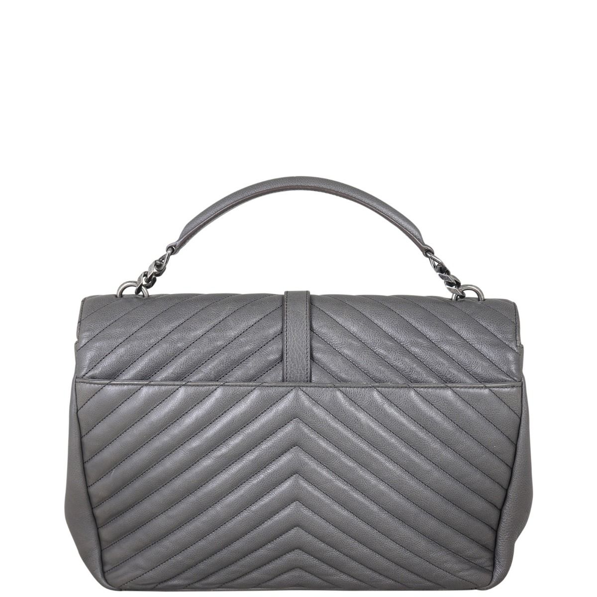 Ysl college bag large grey discount