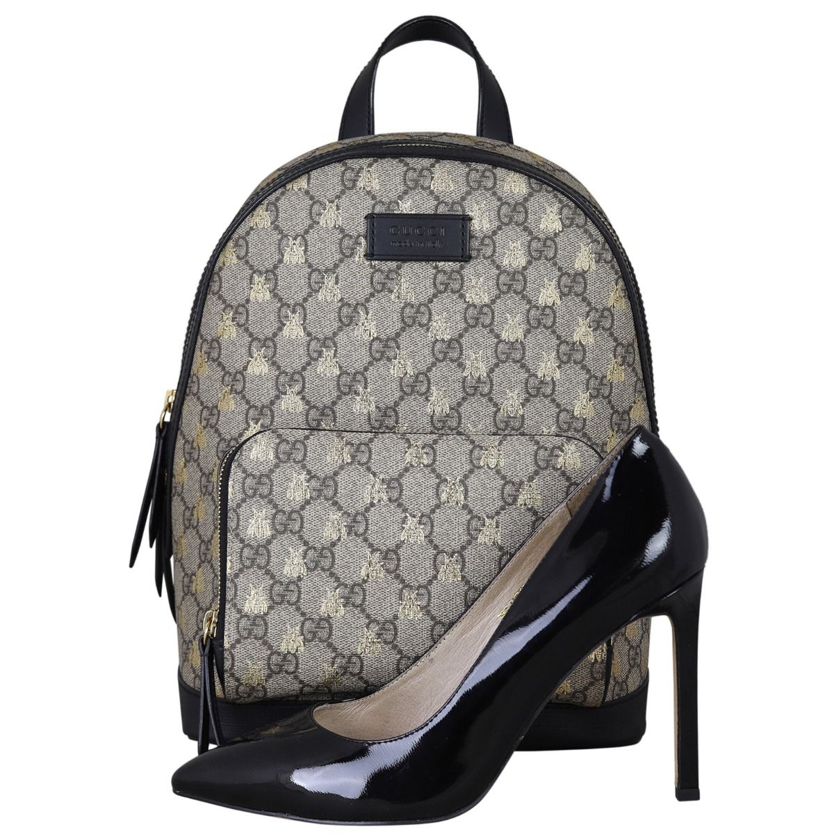 Gucci gg supreme bees backpack discount