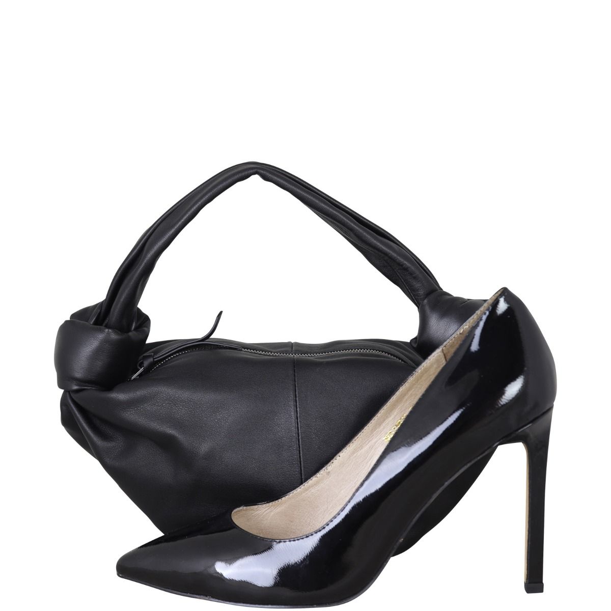 バッグ BOTTEGA VENETA MINI THE KNOT BLACK Bottega Veneta, mini satin knot clutch in black - Unique
