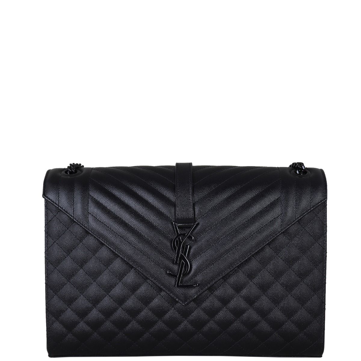 Saint Laurent Monogram Mix Matelasse Envelope Chain Bag Large
