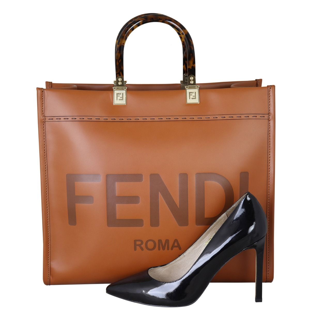 Fendi leather shopper shop