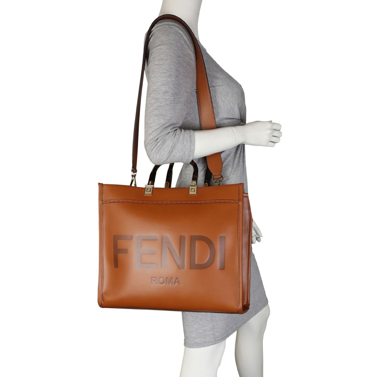 ☆FENDI☆ SUNSHINE medium Shopper 2wayバッグ ♪ 8BH386AMCVF0KUR_01